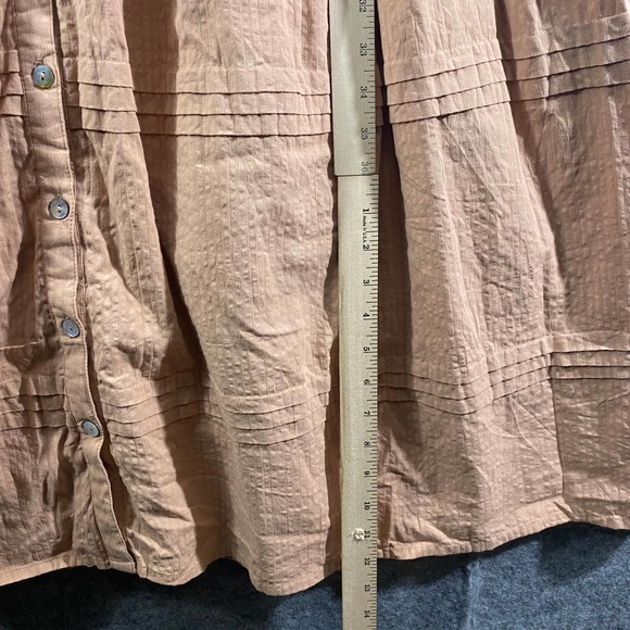 Cleobella Maxi Dress Small Tan Button-Up Short Sleeve Shirtdress Revolve - Picture 10 of 15